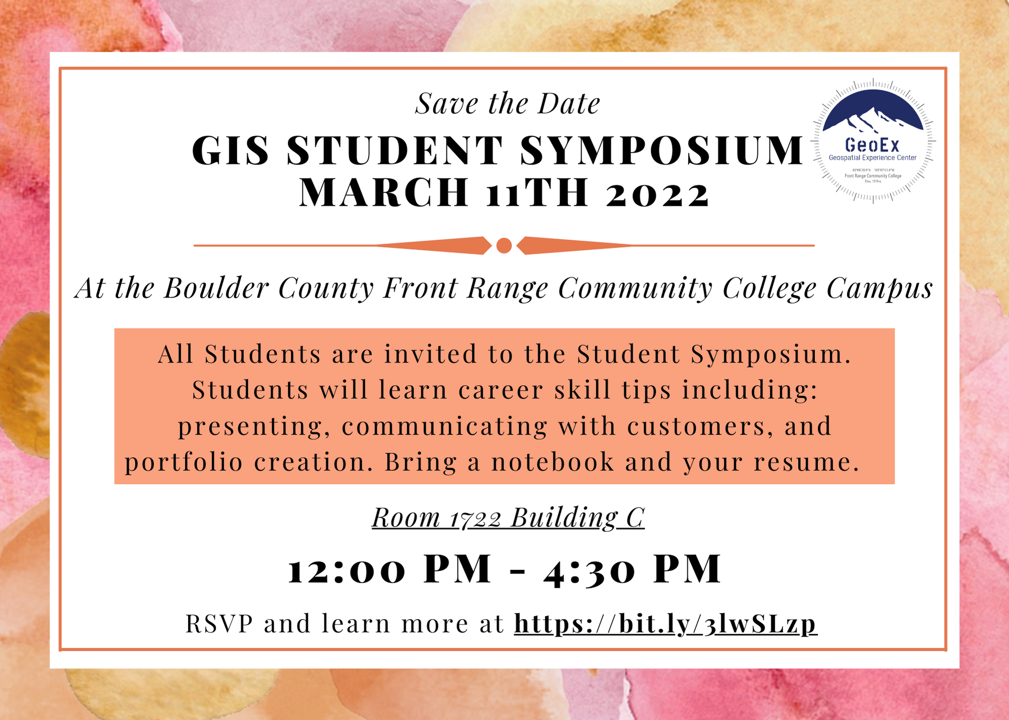 GIS Student Symposium flier
