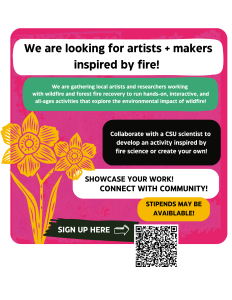 Request for Proposals for From Burn to Bloom - We are looking for artists and makers inspired by fire!